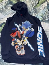 Sonic 3 Sonic and Shadow Boys Hoodie Size Large