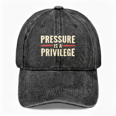#ad Unisex Gym Motivation Lovers Washed Baseball Cap Pressure Is A Privilege Dad Hat $15.19