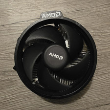 AMD CPU Fan with Aluminum Heatsink Cooler Assembly Black/Silver