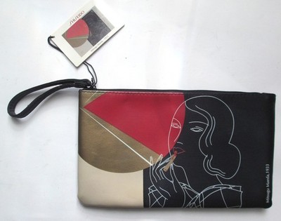 Shiseido Heritage Collection Makeup Bag Pouch Rouge & Lipstick by Mitsugu Maeda