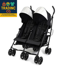 3Dlite Folding Lightweight Side by Side Double Stroller with 5-Point Safety Harn
