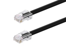 Monoprice Cat6A Patch Cable 25ft Black 26AWG 10G RJ45 Non-Booted Ethernet Cord