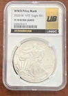 2020 WWII Privy Mark American Eagle Proof Silver PF-70 Ultra Cameo NGC Coin