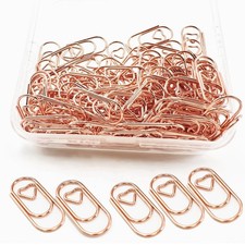 120 PCS Gold Heart Shaped Paper Clips 0.78inch Small Paper Clips Cute Mini Pa...