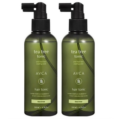 AVCA Scalp Care Tea Tree Hair Tonic 200ml x 2 Pack Anti Hair Loss K-Beauty