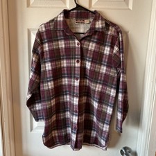 Northcrest Women’s Small Button Up Flannel Shirt Made In USA Vintage