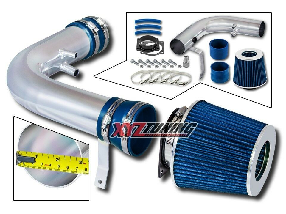 BLUE 97-99 F250/Navigator 5.4 V8 Short Ram Air Intake Induction Kit + Filter 3"