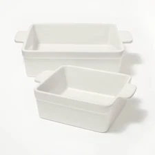 2pc Stoneware Square Baking Dish Set - Figmint™