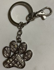 Honor You Doggie With Is Cute Paw Keychain Crystals And Black