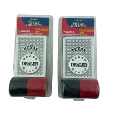 Classic Texas Hold'em Cards, 40 Chips and Dealer Chip Lot Of 2 Decks