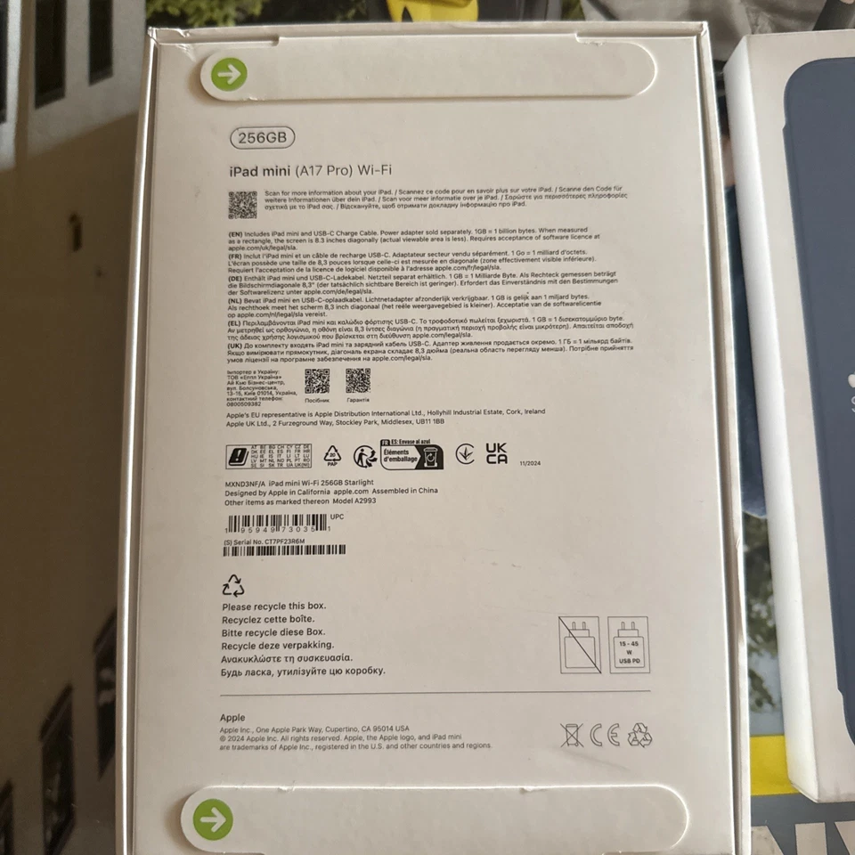 Apple iPad Mini 2024 Tablet 8.3" A17 Pro Chip Wi-Fi 128GB Starlight MXN83NF/A - Image 2 of 4