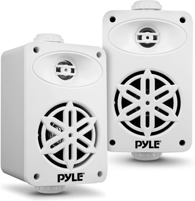 usa Indoor Outdoor Speakers Pair - 200 Watt Dual Waterproof 3.5  2-Way Full