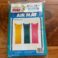 California Surf AIR MAT Pool Water Inflatable 27" X 72" Vinyl Green