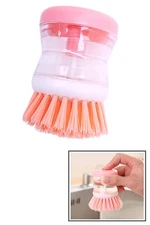 Palm-Style Soap Dispensing Dish Washing Scrub Brush - Press To Squirt Soap
