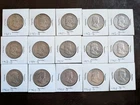 Franklin Half Dollar 90% Silver Lot of 15 Ungraded - Circulated Various Years