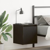 Nachttisch Wand 2Er Set Schwarz 38X34X40 Cm