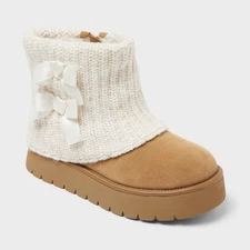 Kids' Keiko Faux Suede Style Boots - art class Tan 3