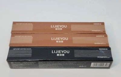Set of 3 LIJIEYOU Lengthening Liquid Core Silk Mascara One Shade #01 and Two #02