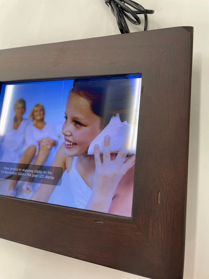 Polaroid - 8in Digital Photo Frame with Distressed Wood Frame- Read-Working - Image 4 of 4