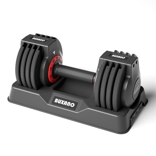 BUXANO verstellbare Hantel 25 Pfund Gewicht, 5 in 1 Gewicht, Griff, Training - schwarz - Bild 1 von 5