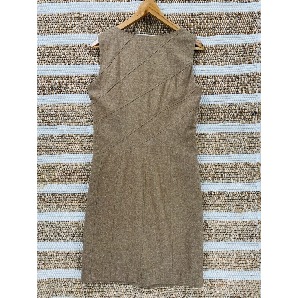 Etcetera Womens Sheath Dress Size 10 Beige Sleeveless Scoop Neck - Image 4 of 4
