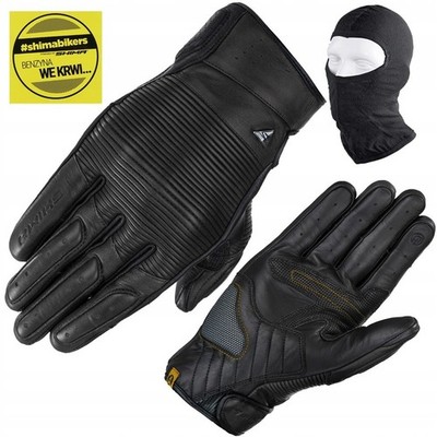 Motorradhandschuhe | SHIMA BLAKE BLACK | Leder Motorrad Handschuhe Herren S-XXL