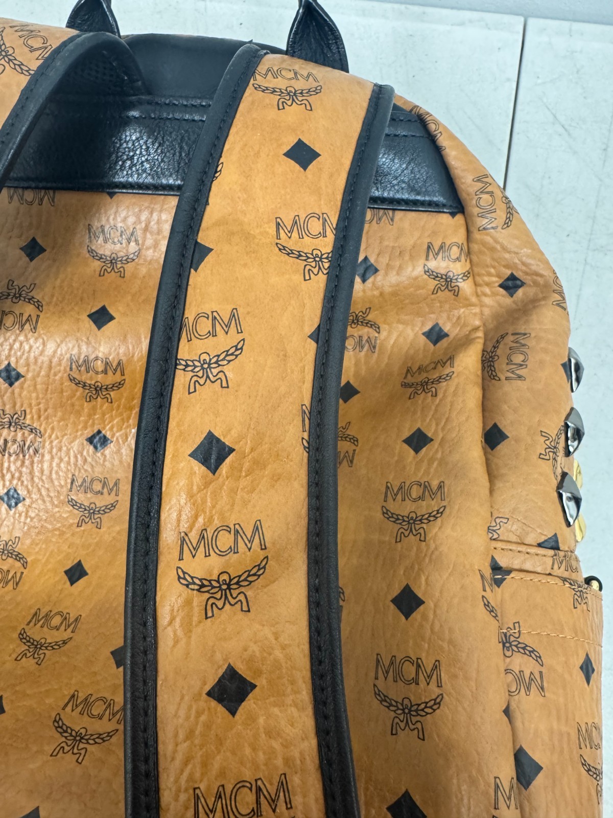 MCM Studded Backpack Brown - image 15