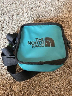 The North Face Unisex Nylon Crossbody Travel Bag Aqua with Strap Adjustable