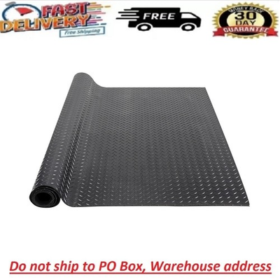 #ad KFFKFF Diamond Plate Rubber Flooring Roll 3mm x 4ft x 6ft Garage Floor Mat SBR $33.47