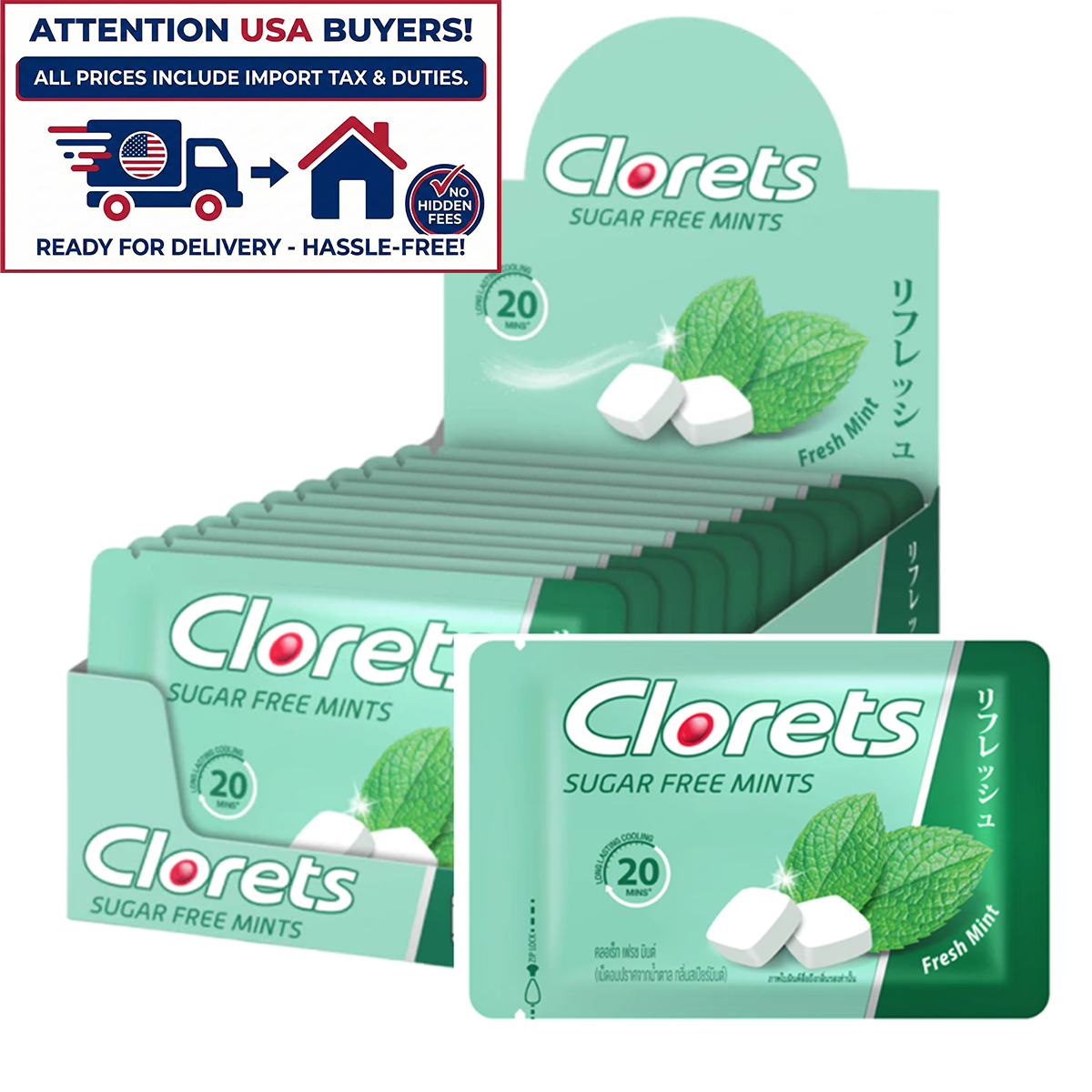 Clorets Clorets Fresh Mint Sugar Free Tablets Spearmint Candy 16.8 grams