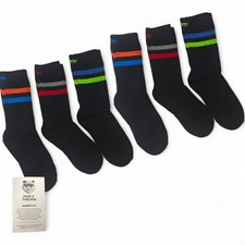 Pair Of Thieves Good Fits Kids Crew Sock 6 Pairs Black Shoe Size 10T - 3C