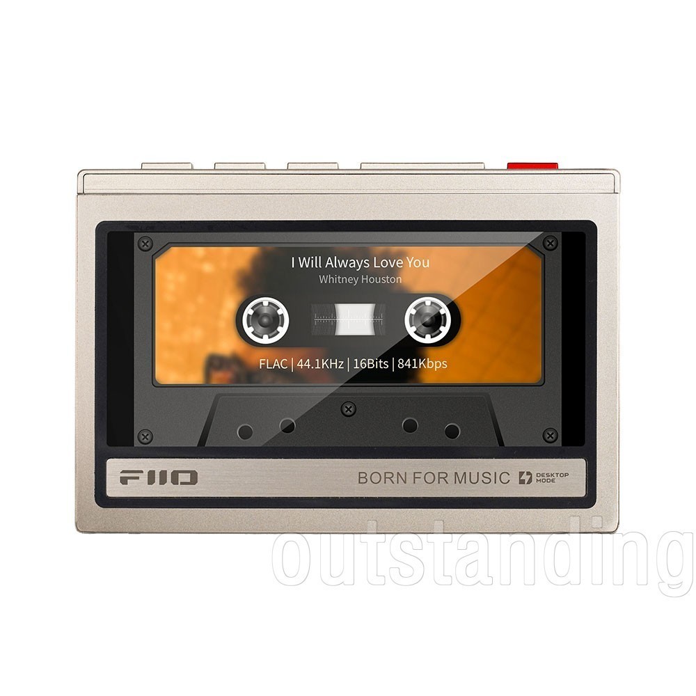 FIIO M21 Titanium Gold + レザーケース(SK-M21) FiiO Titanium Golden SK-M21C Retro Magnetic Tape Protective Case
