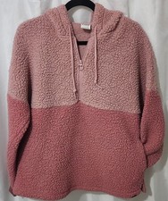 Victoria's Secret Pink Varsity Sherpa Y2k Inspo 1/2 Zip Women Small EUC