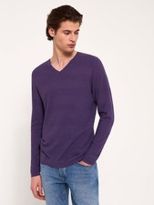 Pull Devred 1902 Col V Violet Homme - Taille S Neuf