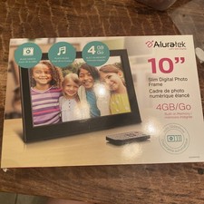 Aluratek Digital Frame 10" Built-in 4 GB Slide Show Your Memories 1000s Of Pics