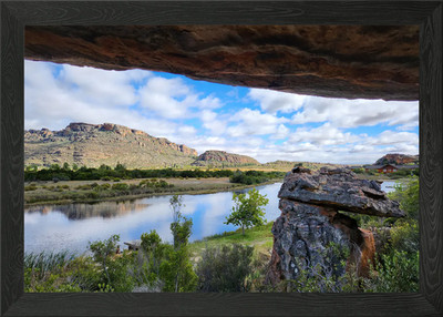 The Rocklands Climbing Framed Wall Art Poster Canvas Print Picture