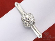 Anello solitario Bulgari platino 950 diamante 0,22 ct misura 46 platino brillante