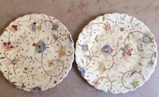 Deux jolies assiettes en faïence polychrome