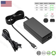 LOT OF USB C Type C 45W 65W 90W Adapter Charger For Laptop Lenovo Acer HP ASUS