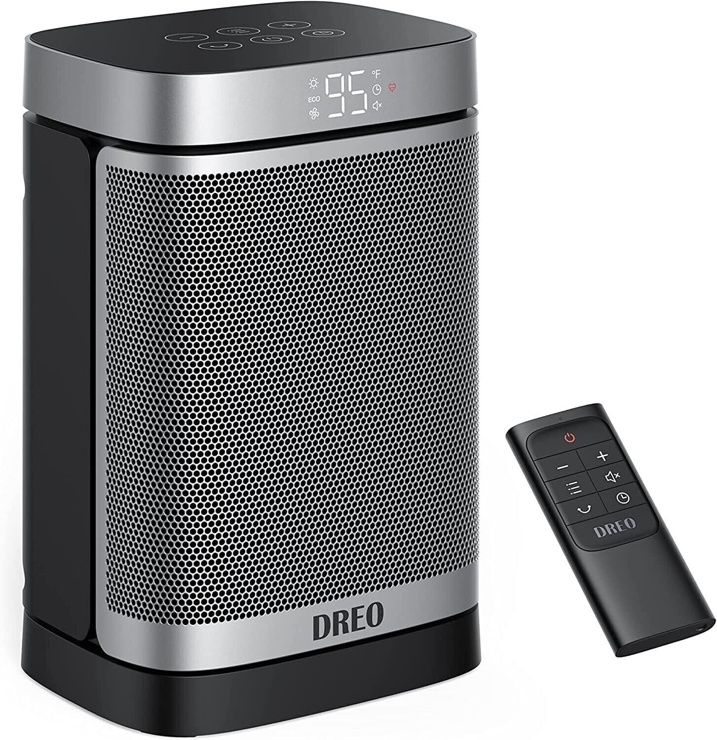 DREO SPACE HEATER ATOM ONE, 3-SPEED,70° OSCILLATING, 1-12H TIMER,REMOTE,ECO  MODE | eBay
