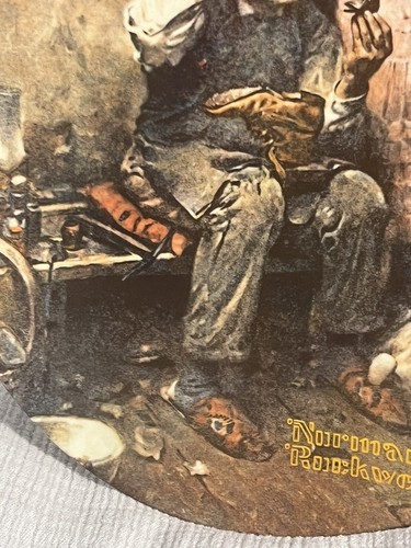 Norman Rockwell Limited Edition Of “ The Cobbler” Heritage Collection Plate - Picture 7 of 12
