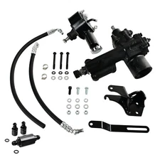 For 1955-57 Chevy Bel Air 150 210 Power Steering Gear Box Conversion Kit+Filter