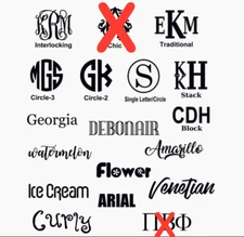 Monogram Custom Made Vinyl Decal • Custom & PERSONALIZED FOR YOU