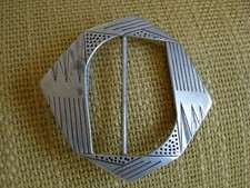 Rennie Mackintosh style silver coloured belt buckle