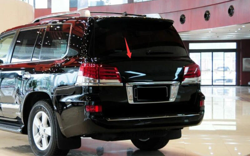Glossy Black Rear Trunk Spoiler Wing Flap Trim 1pcs For Lexus LX570 2008-2015 - Image 4 of 4