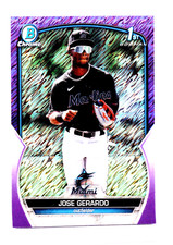2023 Bowman 1st Chrome  PURPLE SHIMMER REFRACTOR/250 Jose Gerardo Miami Marlins