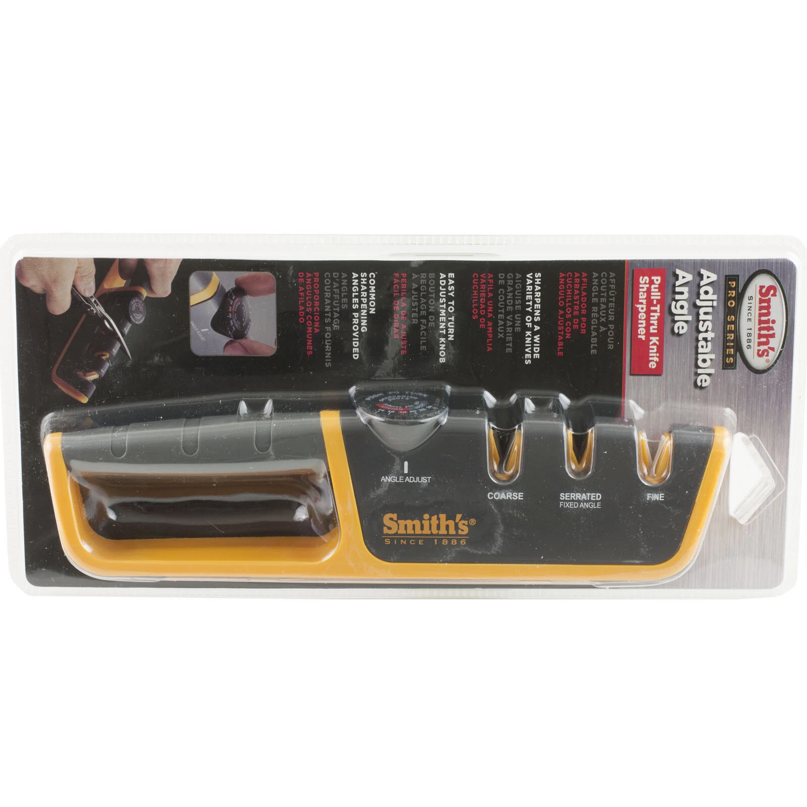 Smith's Adjustable Angle Pro Series Hand Knife Pull Through Knife Sharpener
