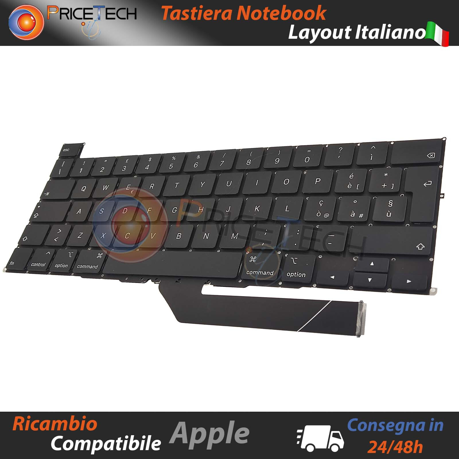 Tastiera ITALIANA con Retroilluminazione per Macbook 16" 2019 A2141 con TouchBar foto 3