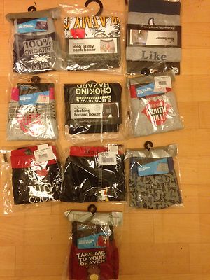 Ann Summers Assorted Novelty Boxer Shorts Small, Medium, Large or XL  UK