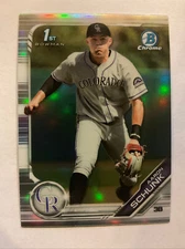 2019 Bowman Chrome Draft Refractor AARON SCHUNK 1st Bowman ROCKIES #BDC-129